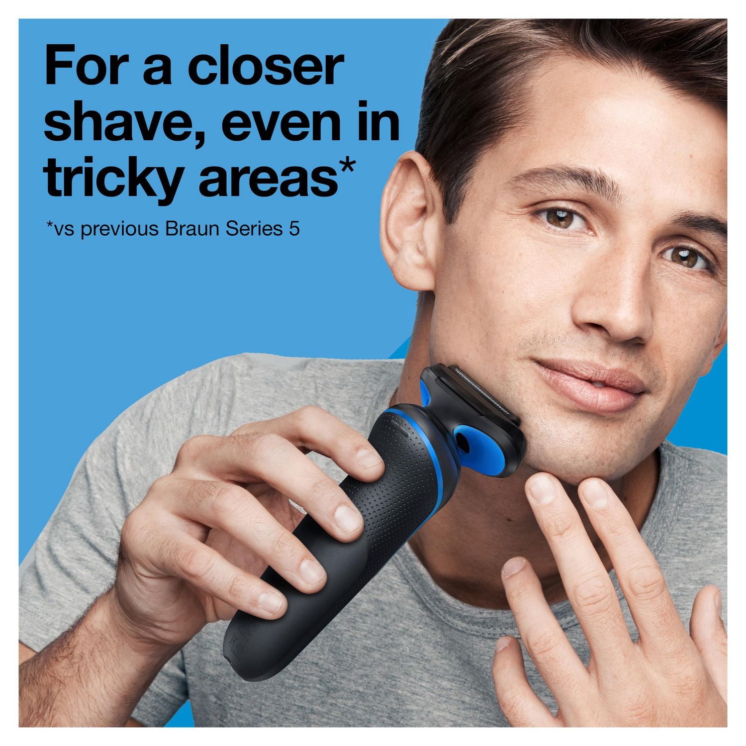 Braun Series 5 Tête de Rechange pour Rasoir Électrique, Installez Facilement Votre Tête de Rasoir pour un Rasage Aussi Efficace Que le Premier Jour, Compatible avec les Rasoirs Series 5 de Nouvelle Génération, 54B, Noir