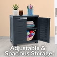thumbnail image 2 of Sunnydaze Armoire de Rangement Polyvalente en Plastique avec Tablette Ajustable - Charbon - 25,5 Pouces, 2 of 7