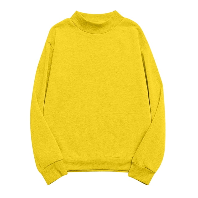Jamicy Chandails en Molleton pour Adolescentes 2025 Nouvelle Mode Décontractée Chandails en Molleton Surdimensionnés Col Rond Manches Longues Pull Tops 2025 Mode Automne Vêtements Légers Tees