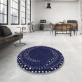 thumbnail image 4 of Ahgly Tapis Rond Lavable en Machine Intérieur Transitionnel Violet Pervenche Profond, 3 Pieds Rond, 4 of 7
