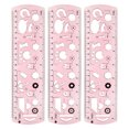 thumbnail image 1 of Règles de pliage en plastique avec double échelle, 20cm/8', rose clair, 3 comtes, 1 of 6