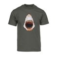 thumbnail image 1 of T-Shirt à Manches Courtes pour Homme avec Attaque de Requin - Gris Foncé - Grand, 1 of 1