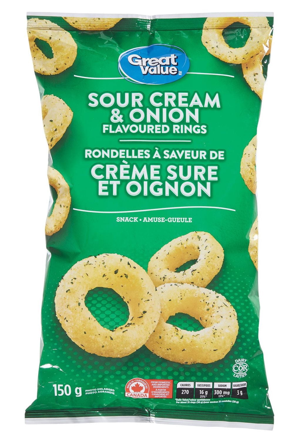 Great Value Sour Cream & Onion Flavoured Rings