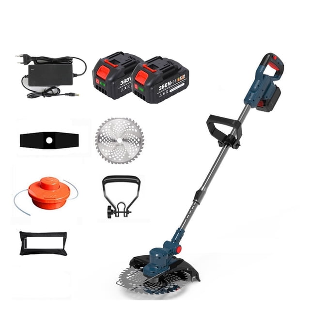 Tondeuse à Gazon Sans Fil Moteur Sans Balais Tondeuse Électrique à Gazon Longueur et Angle Réglables Télescopique Élagage Outils de Jardin Roue à Fil, Facile à Utiliser