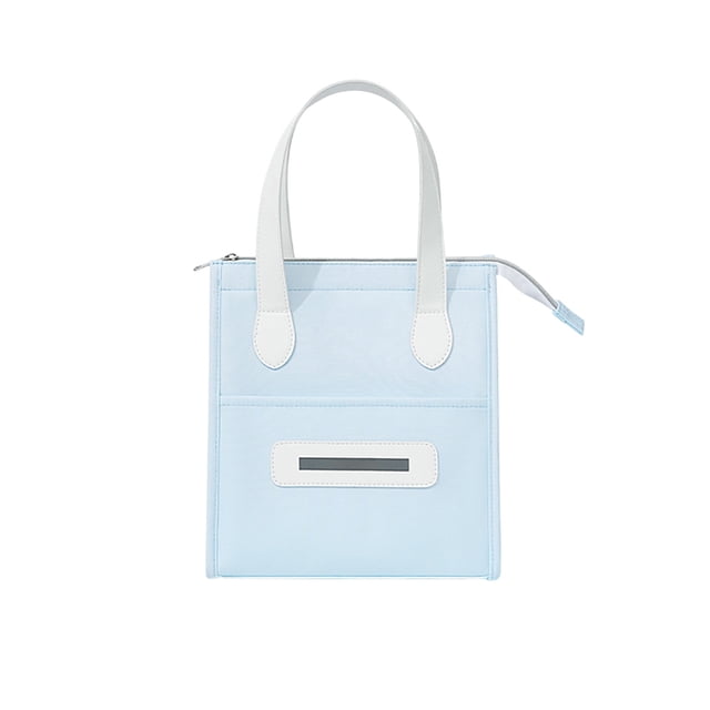 Sac à Lunch Riz Isolé Grande Capacité Imperméable Sac à Glace Sac à Lunch de Bureau Sac de Rangement Portatif Couleur Bleue Matériau Polyester Bleu