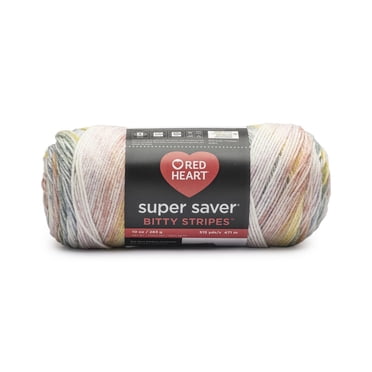 Red Heart® Super Saver® Bitty Stripes™ Fil, Acrylique #4 Moyen, 10oz/283g, 515yd