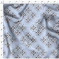 thumbnail image 4 of Soimoi Blue Poly Georgette Fabric Floral Wreath Geometric Printed Craft Fabric by the Yard 42 Inch Wide, 4 of 5
