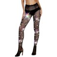 thumbnail image 2 of Fortune Collants Scintillants en Résille à Strass pour Femmes, Collants en Maille Pailletée, Taille Haute, 1 Paire, 2 of 8