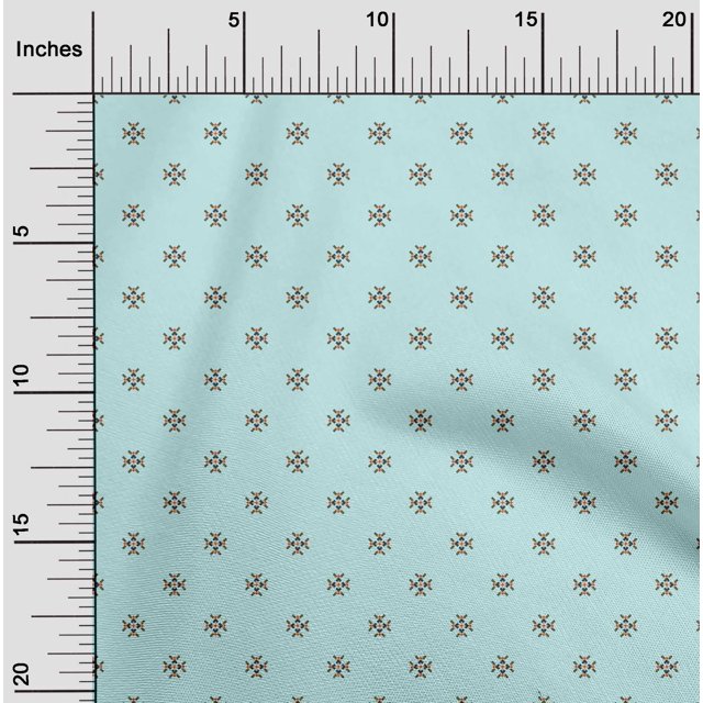 oneOone Cotton Flex Baby Blue Fabric Diamond Shape Small Craft Projects Decor Fabric Printed By The Yard 40 Inch Wide
