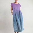 thumbnail image 2 of Robes pour Femmes Été Décontractées Amples Robe d'Été Sans Manches Plage Longue Ample Caftan Robe Maxi avec Poches, 2 of 5