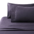 thumbnail image 3 of Marina Decoration Ultra Soft Silky Deep Pocket Solid Rayon from Bamboo Bedding All Season Sheet Set, Eggplant Color, 3 of 7
