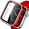 thumbnail image 1 of Apple Watch Case Series 7 41mm Bling Rhinestone Apple Watch Protective Case Bumper Frame Screen Protector Case Cover for Women Girl iWatch Series 41mm, 1 of 6