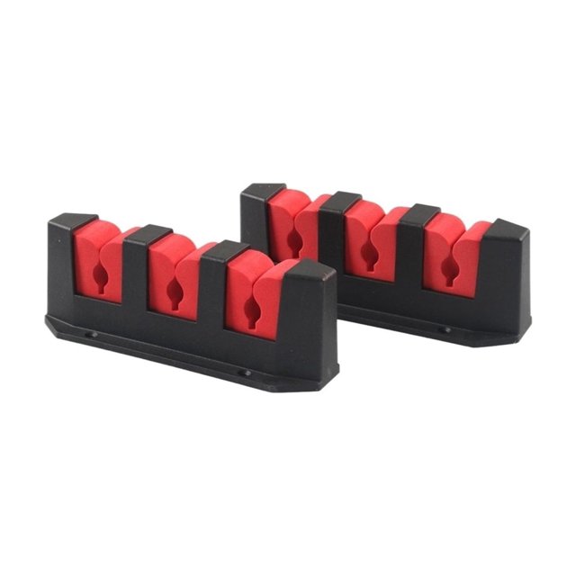 3-Rod Storage Holder, Black, ABS Plastic Fishing Rod Holders Wall-Mounted , Simple Fishing Rod Rack ,Easy to Install