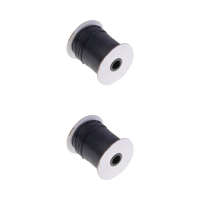 Transemion 80 Meters 2mm Waxed Cord Beading DIY Jewelry Making Thread Strong and Durable Navy Blue 2Set