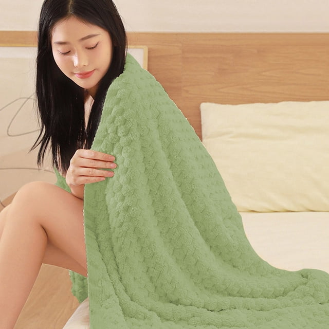 PANWONY Big Sale! Blanket Throw Blanket 39x27 Inches Solid Color Flannel Blanket Velvet Conditioning Blanket throw blanket for couch Soft throw blanket for bedAll seasons soft throw blanket