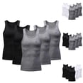 thumbnail image 1 of TIMIFIS Mens Tank Top Undershirt Quickly Dry Compression Sleeveless Muscle A-Shirt Summer Casual Basic Workout Athletic Tank Top, 5 Pack, 1 of 8