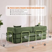 Convertible Couch - 78.7" Folding Sofa Bed with 2 Pillows, Plush Corduroy Boneless Convertible Sofa, No Assembly Required for Living Room, Bedroom