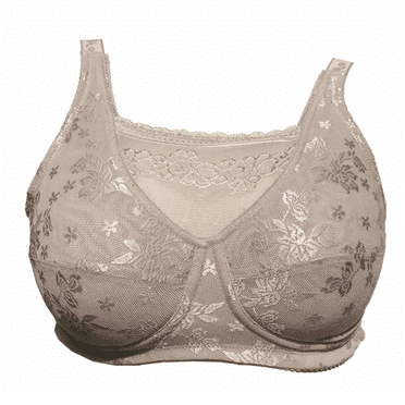 BIMEI Mastectomy Bra with Pockets for Breast Prosthesis Women Wirefree Everyday Bra plus size8103,Beige, 44B