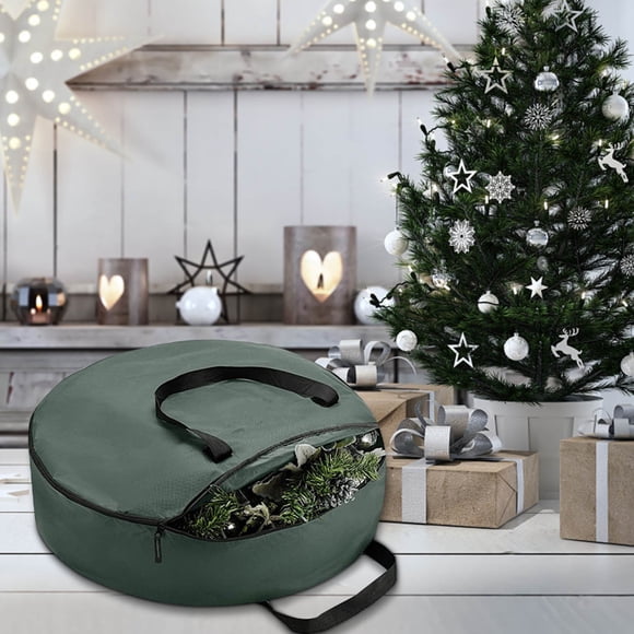 EGNMCR Closet Organizers and Storage, Storage Trunks & Bag Foldable Christmas Tree Wreath Storage Bag Cover Large-capacity Quilt Storage Bags Organize Tools a bottle