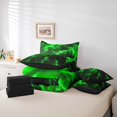 thumbnail image 3 of Erosebridal Literie Éclair Verte Format Simple, Ensembles de Literie Nature Tonnerre Format Simple, Ensemble de Lit Moderne Néon Lumineux Réversible, Super Douillet Décoratif pour Chambre, 7 Pcs, 3 of 5