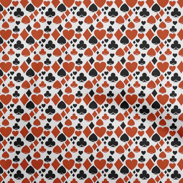 oneOone Silk Tabby Maroon Fabric Poker Card Craft Projects Decor Fabric Printed By The Yard 42 Inch Wide