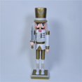 thumbnail image 1 of 30cm Nutcracker Figures Decorive Decor Figures Decorion Ornament Collectible Golden Fl, 1 of 8