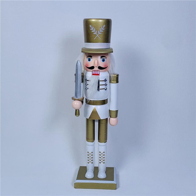 30cm Nutcracker Figures Decorive Decor Figures Decorion Ornament Collectible Golden Fl