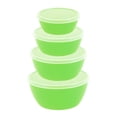 thumbnail image 2 of Bowls with Lids,Bowl with Lid for Freshness and Cutlery Stackable 4-Piece Set in the Fridge,Plastic Cutlery Set,Bowl with Lid,Bowls with Lids Food Storage, 2 of 9