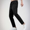 thumbnail image 4 of EOYWHK Pantalon Homme Séchage Rapide Extensible Taille Élastique Pantalon de Costume Protection Solaire Respirant Jambe Droite Randonnée Course Pêche Liquidation, 4 of 6