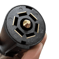 thumbnail image 1 of 7 Pin Trailer Plug Waterproof, Round RV-Style 7 Way Trailer Plug, Detachable 7 Pin Trailer Connector Adapter Male End, 1 of 5
