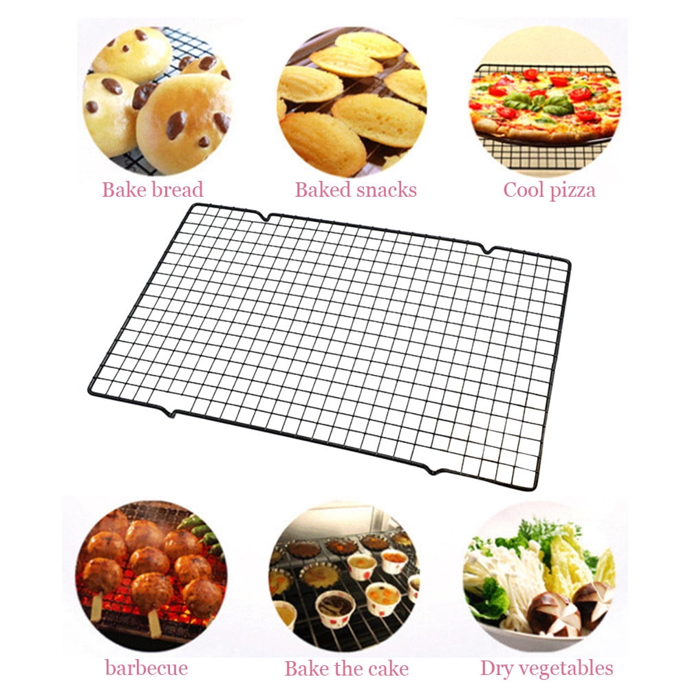 SMihono Kitchen Organizers and Storage Stainless Steel Wire Cool Rack BBQ Cake Safe Oven Kitchen Baking Tools New Kitchen Gadgets Must Have 2023