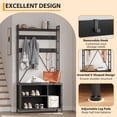 thumbnail image 1 of GloryStar Hall Tree with Bench and Coat Rack, 36.41" Entryway Shoe Bench with 17 Hooks, Drawers and Top Shelf, 5-in-1 Freestanding Storage Organizer for Entryway, Mudroom, 1 of 7