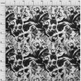 thumbnail image 3 of oneOone Polyester Spandex Blanc Tissu Feuilles & Floral Robe Tissu Tissu Imprimé par la Cour 56 Pouces de Large, 3 of 4