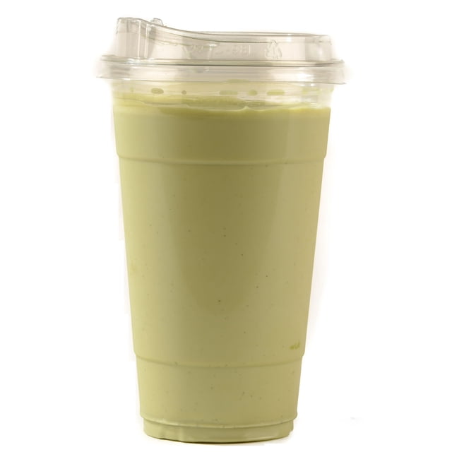 Clear Plastic Cups with Sip Through Lids for Cold Drinks