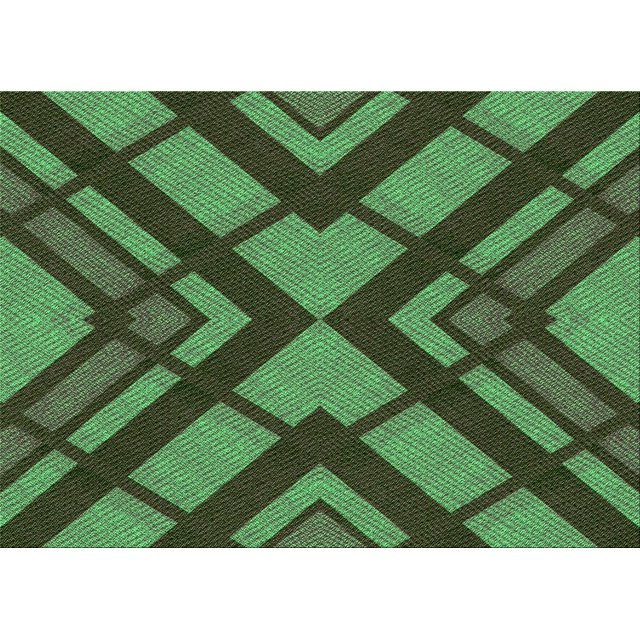 Ahgly Company Machine Washable Indoor Rectangle Transitional Dark Forest Green Area Rugs, 7' x 9'