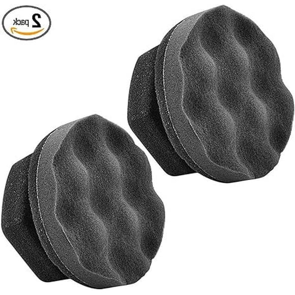 Lot de 2 Grands Tampons Applicateurs Brillants pour Pneus, Tampons Applicateurs pour Pneus Durables Réutilisables à Adhérence Hexagonale pour Appliquer la Brillance des Pneus