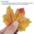 thumbnail image 4 of Unique Bargains Artificial Leaves Fall Maple Autumn Fake Leaf Decoration, Green Yellow 500 Pack, 4 of 5