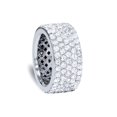 thumbnail image 2 of Bague d'Éternité Pavée de Diamants 5 ct en Or Blanc 14 K, 2 of 3