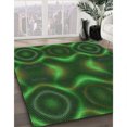 thumbnail image 3 of Ahgly Tapis Rond Lavable en Machine Intérieur Transitionnel Vert Forêt Foncé, 4 Pieds Rond, 3 of 7