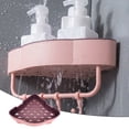 thumbnail image 2 of TIELUTT Bathroom Shower Caddy Shelf Corner Bath Wall Mount Rack Storage Holder Beach Towels Oversized Towels for Bathroom Large Heated Towel Rack Bathroom Shelves Bathroom Storage Cabinet over Toilet, 2 of 6