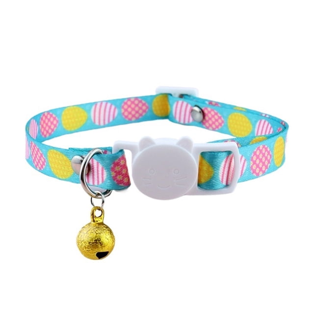 Personalized detachable cat collar with bell, safe quick release kitten collar