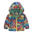 thumbnail image 1 of Toddler Kids Baby Boys Girls Fashion Cute Cartoon Flowers Rabbit Pattern Windproof Jacket Hooded Coat, 1 of 1