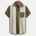 thumbnail image 1 of Dvkptbk Chemise Blouse Décontractée pour Homme à Boutons Imprimés avec Poche, Col Rabattu, Manches Courtes, 1 of 4