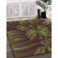 thumbnail image 3 of Ahgly Tapis Rectangulaire Lavable en Machine Intérieur Transitionnel Chêne Brun, 4 Pieds x 6 Pieds, 3 of 7