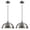 Brushed Nickel, variant on 2 Packs GUSTELL Brushed Nickel Kitchen Pendant Light 11.8inches Farmhouse Pendant Light,Dome Pendant Light,Pendant Lights Kitchen Island for Living Room, Bedroom, Dinning Room, Office