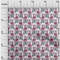 thumbnail image 1 of oneOone Cotton Cambric Fabric Leaves & Floral Block Print Sewing Fabric BTY 56 Inch Wide, 1 of 4