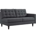 thumbnail image 1 of Modway Empress Right-Facing Upholstered Fabric Loveseat in Gray, 1 of 5