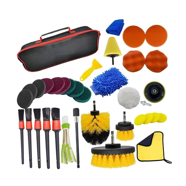 Abbracc Automotive Cleaning Brush Set Multipurpose for Dashboard, Wheel Detail Brush 36Pcs