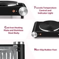 thumbnail image 2 of CUSIMAX Plaque Chauffante Électrique Portable, Surface de Cuisson en Fonte pour Comptoir, Compatible avec Toutes les Batteries de Cuisine, Version Améliorée pour un Chauffage Rapide et Uniforme, 2 of 7
