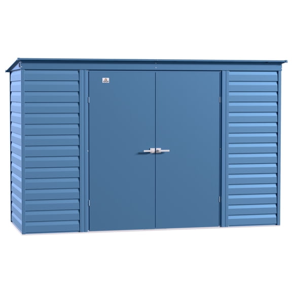 Arrow Select 10 x 4 x 6 ft Blue Grey Steel Storage Shed